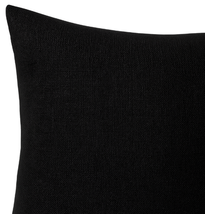 Dashes Print Mudcloth Pillow Cover in Black