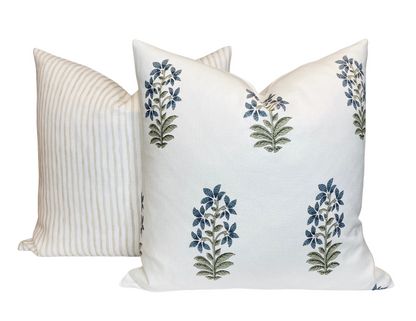 Udaipur Pillow Cover in Indigo, Peter Dunham Textiles