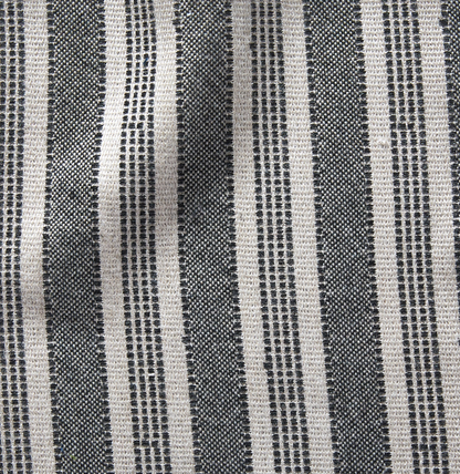Amida Pillow Cover in Charcoal on Natural, Peter Dunham Textiles