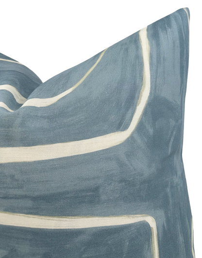 Graffito Pillow Cover in Deep Sky, Kelly Wearstler Textiles