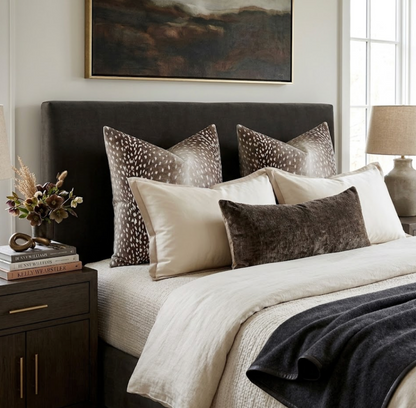 Antelope Pillow Cover in Dark Brown, 04242