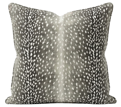 Antelope Pillow Cover in Charcoal