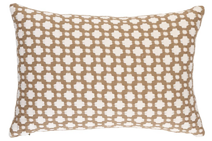 Betwixt Pillow Cover in Biscuit, Schumacher Textiles