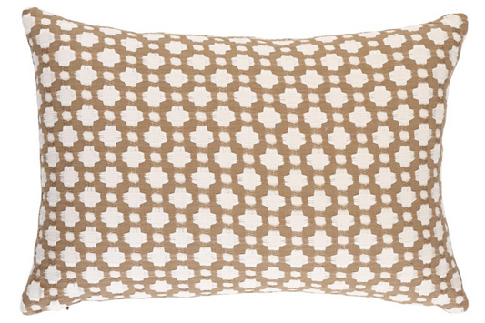 Betwixt Pillow Cover in Biscuit, Schumacher Textiles