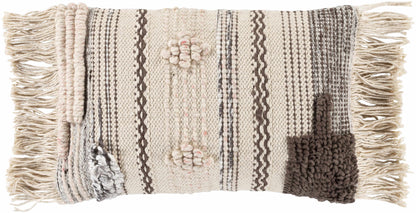 Lenorah Pink&White Textured Throw Pillow - Clearance