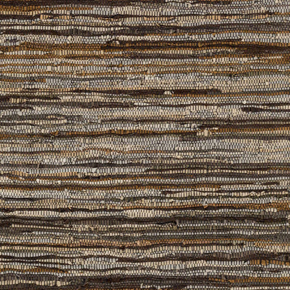 Hand Woven Leather Rag Rug
